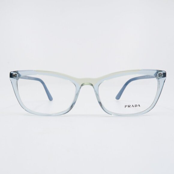 Prada VPR 10V 325-1O1 54mm Clear Blue/Blue Rectangle New Women's Eyeglasses. - Picture 3 of 10
